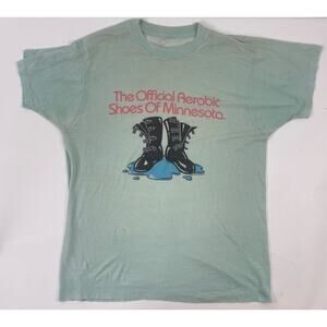 Rare Vintage "Official Aerobic Shoes Of Minnesota" Shirt '86 Single Stitch S/M